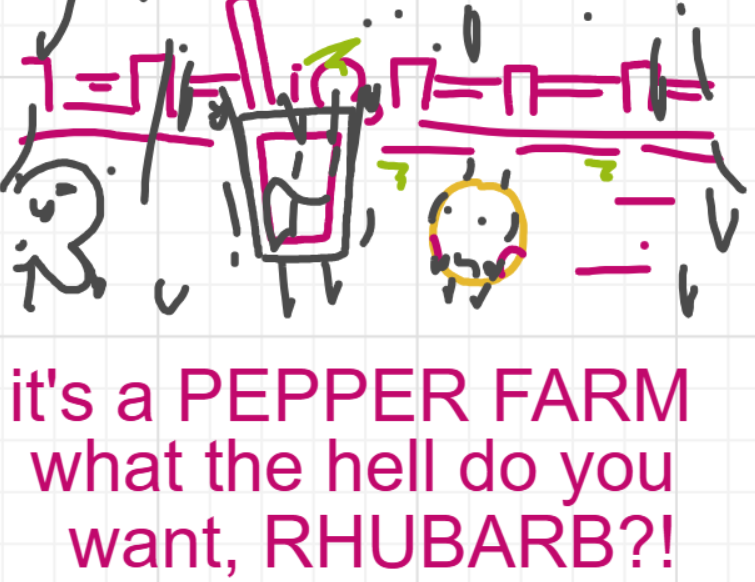 A panel from I've Been Everywhere, Man, episode nine of the Board Boards object show by Furretwalk/WalkingFurret.